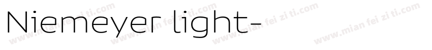 Niemeyer light字体转换